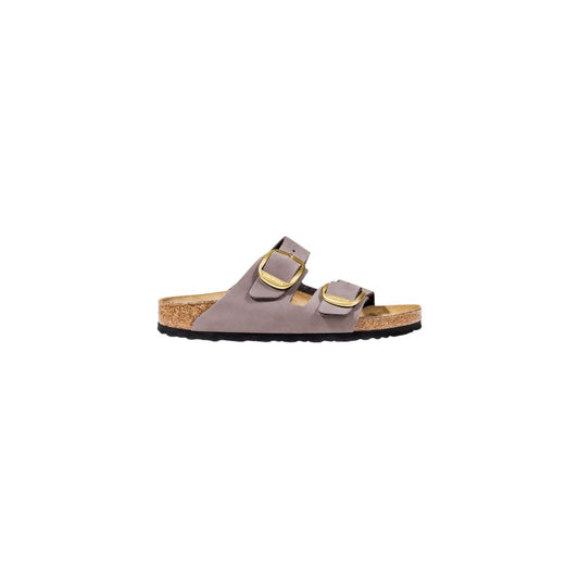 Purple Suede Leather Strap-On Sandals