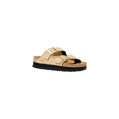 Beige Synthetic Platform Sandals