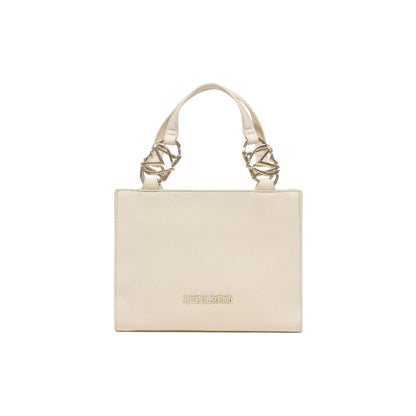 Beige Polyethylene Handbag