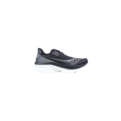 Black And White Textile Athletic Sneakers