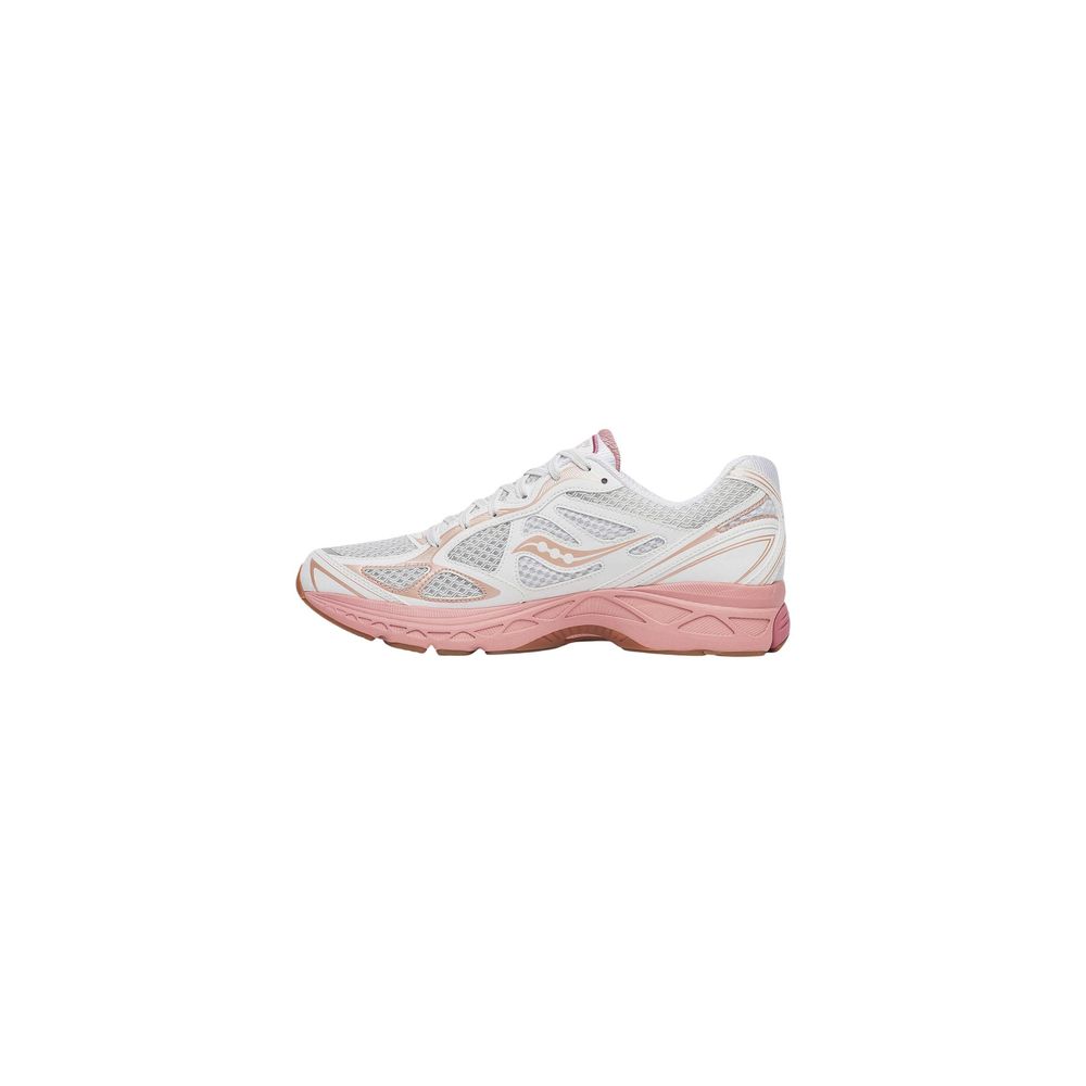 White Textile Athletic Sneakers