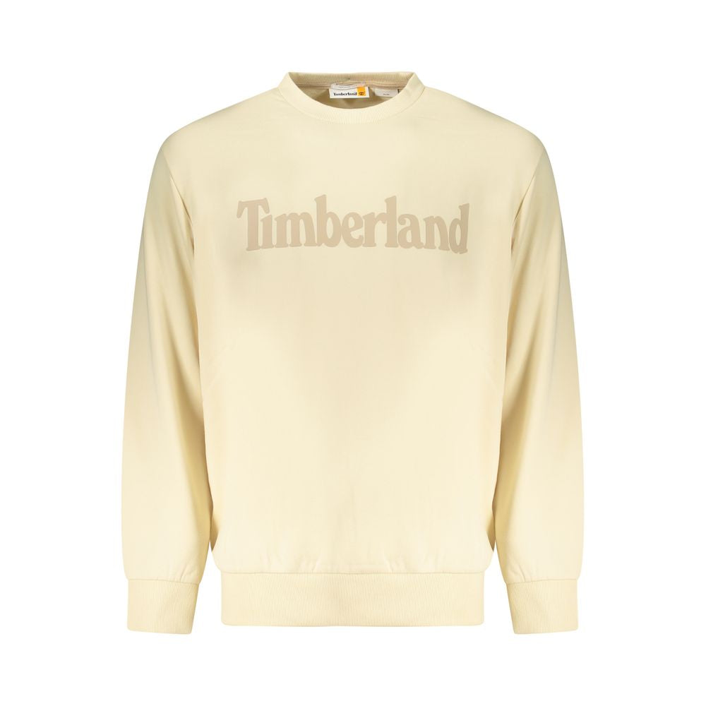 Beige Cotton Men Sweatshirt