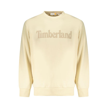 Beige Cotton Men Sweatshirt