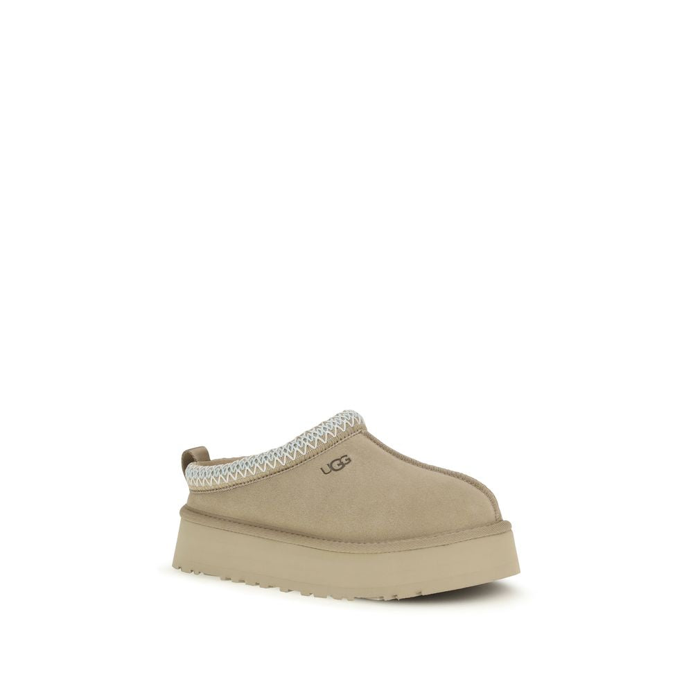 Beige Calf Leather Bos Taurus Mules