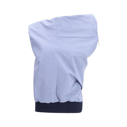 Blue Polyester Pattern Shirt