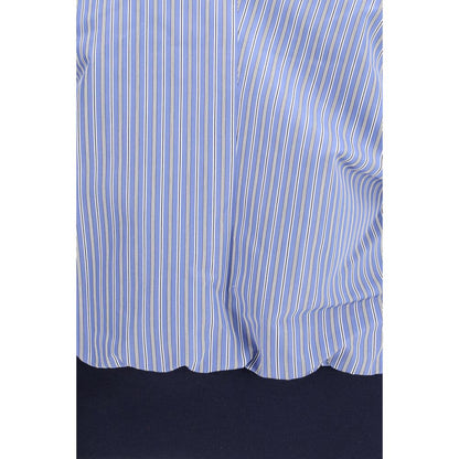 Blue Polyester Pattern Shirt