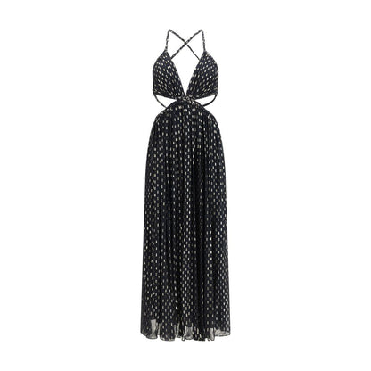 Black Viscose Long Dress