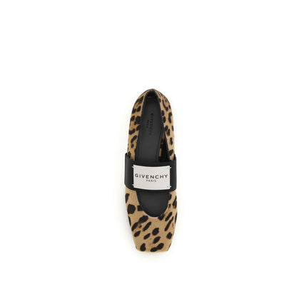 Beige Calf Leather Bos Taurus Ballet Flats