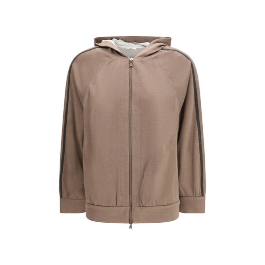 Brown Silk Sweatshirt
