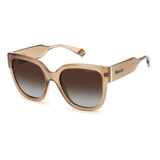 Beige Plastic Sunglasses