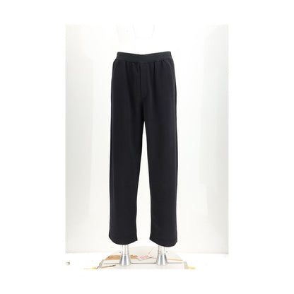 Black Cotton Casual Pants