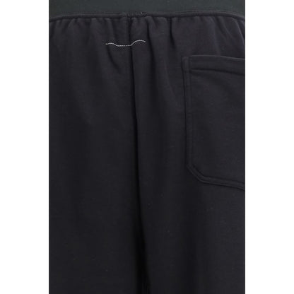 Black Cotton Casual Pants