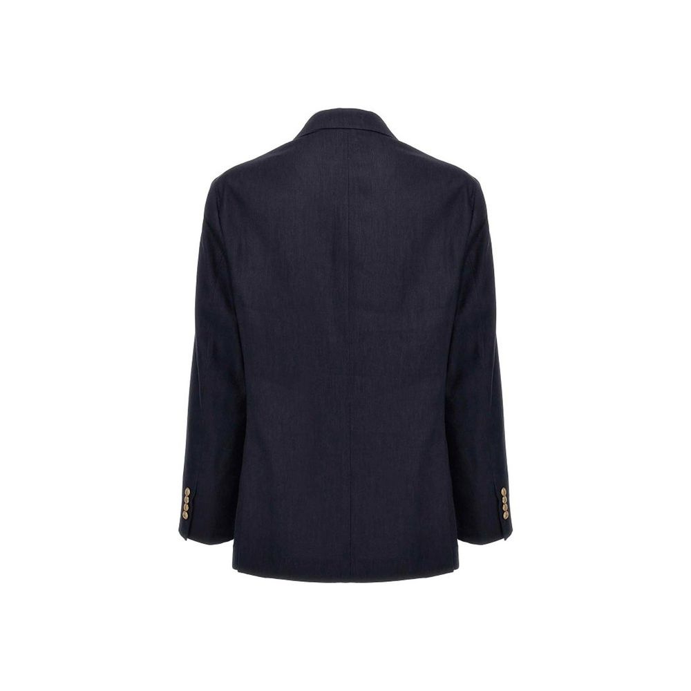 Blue Linen Coat