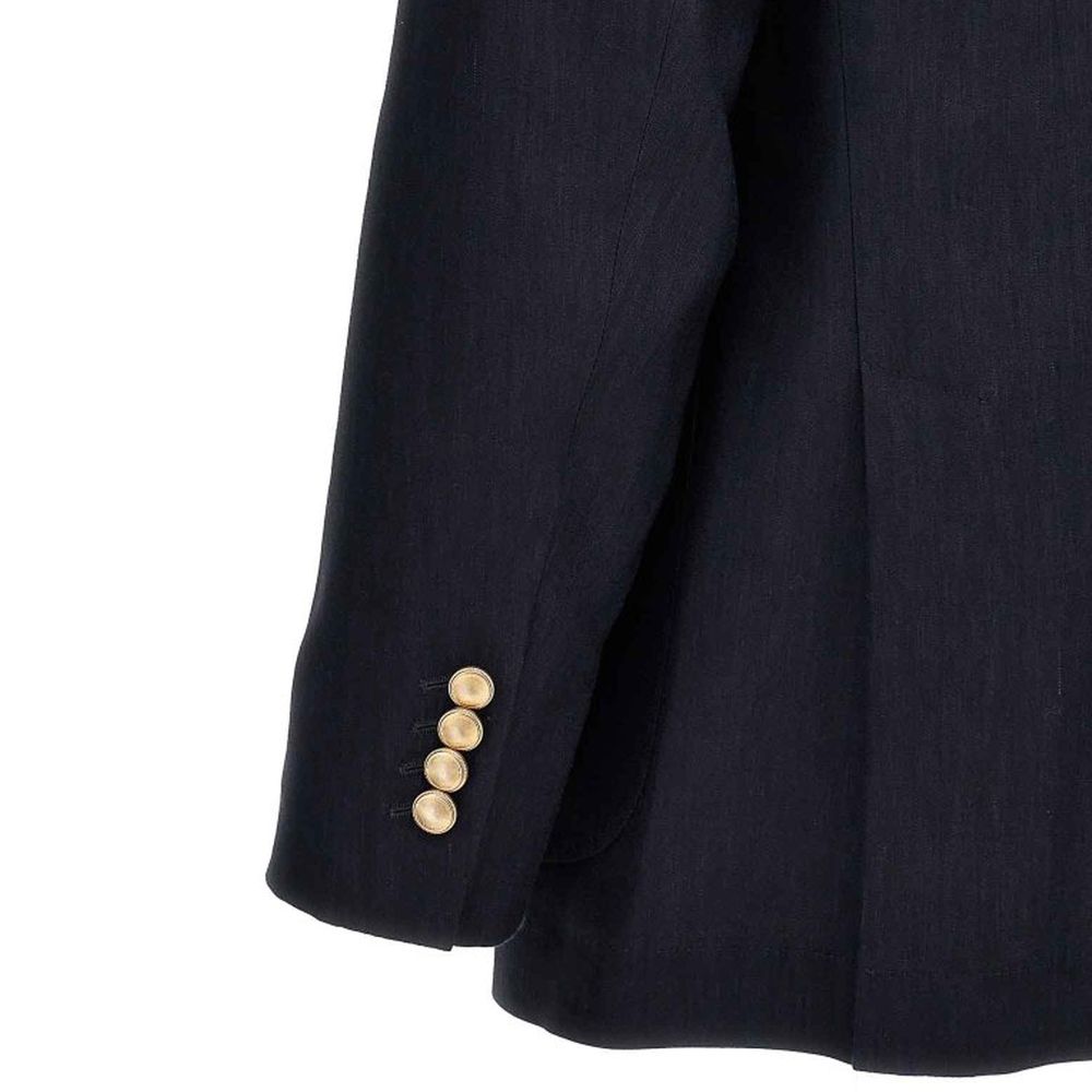 Blue Linen Coat