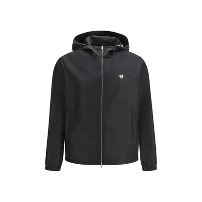 Black Polyester Shell Jacket