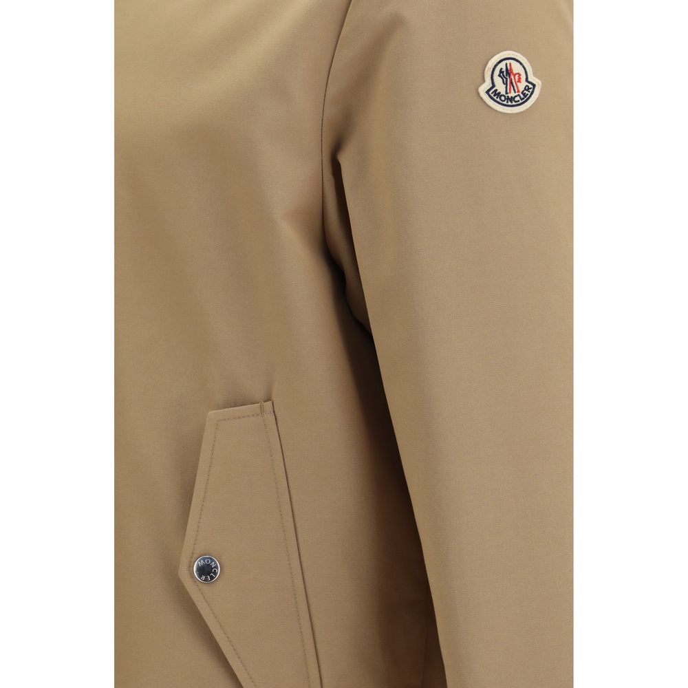 Beige Polyester Bomber