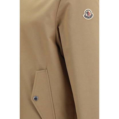Beige Polyester Bomber