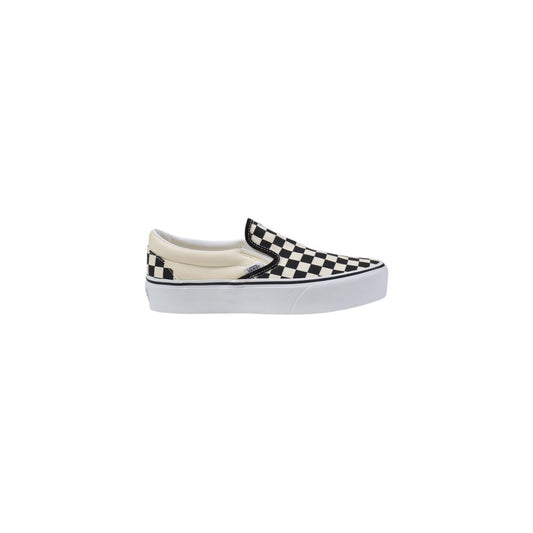 White Fabric Platform Sneakers