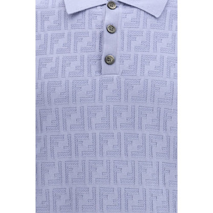 Blue Cotton Polo Shirt