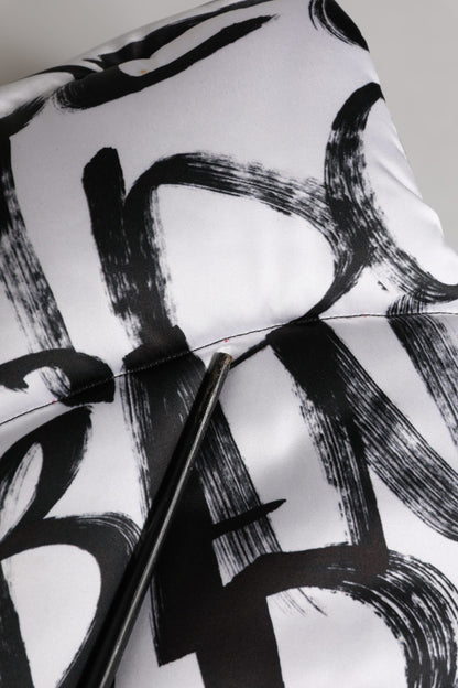 White Logo Print Whole Head Wrap Capello Hat