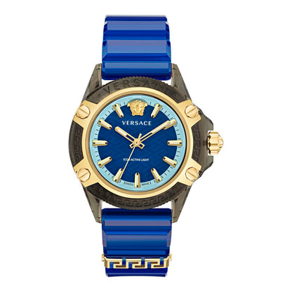 Blue Synthetic Dress Watch