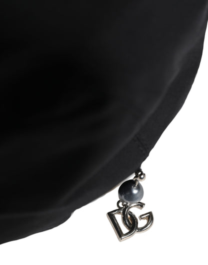 Men Black Cotton Embellished Newsboy Capello Hat
