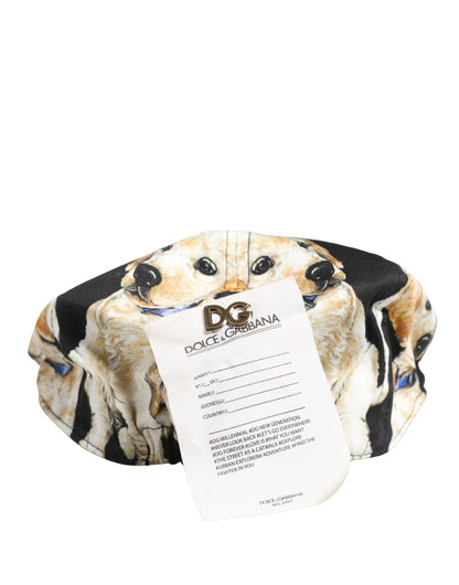 Men Black Dog Cotton Newsboy Cloth Capello Hat