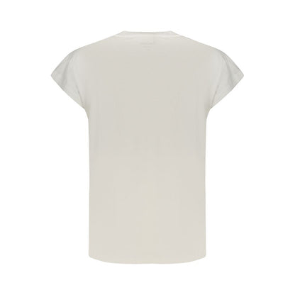 White Cotton Women T-Shirt