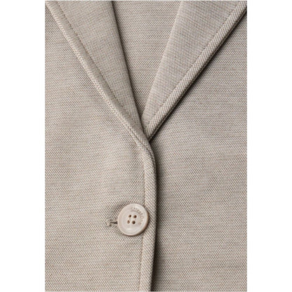 Beige Polyacrylic Blazer