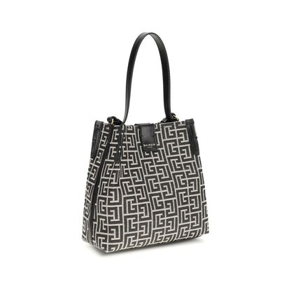 Black Cotton Shoulder Bag