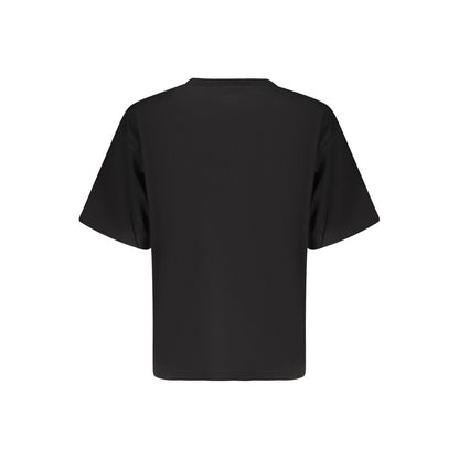 Black Cotton Women T-Shirt