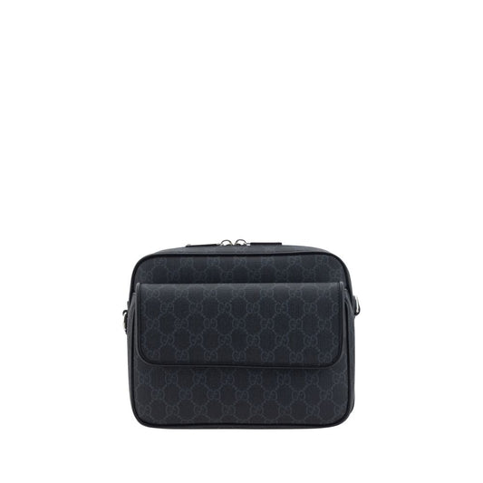 Gray Polyester Shoulder Bag