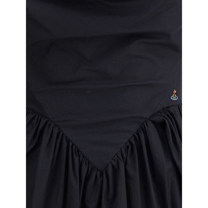 Black Cotton Casual Dress