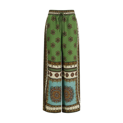 Multicolor Viscose Casual Pants