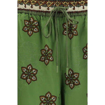 Multicolor Viscose Casual Pants