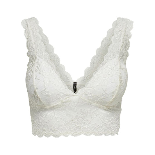 White Polyester Bra