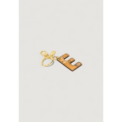 Beige Leather Keychain