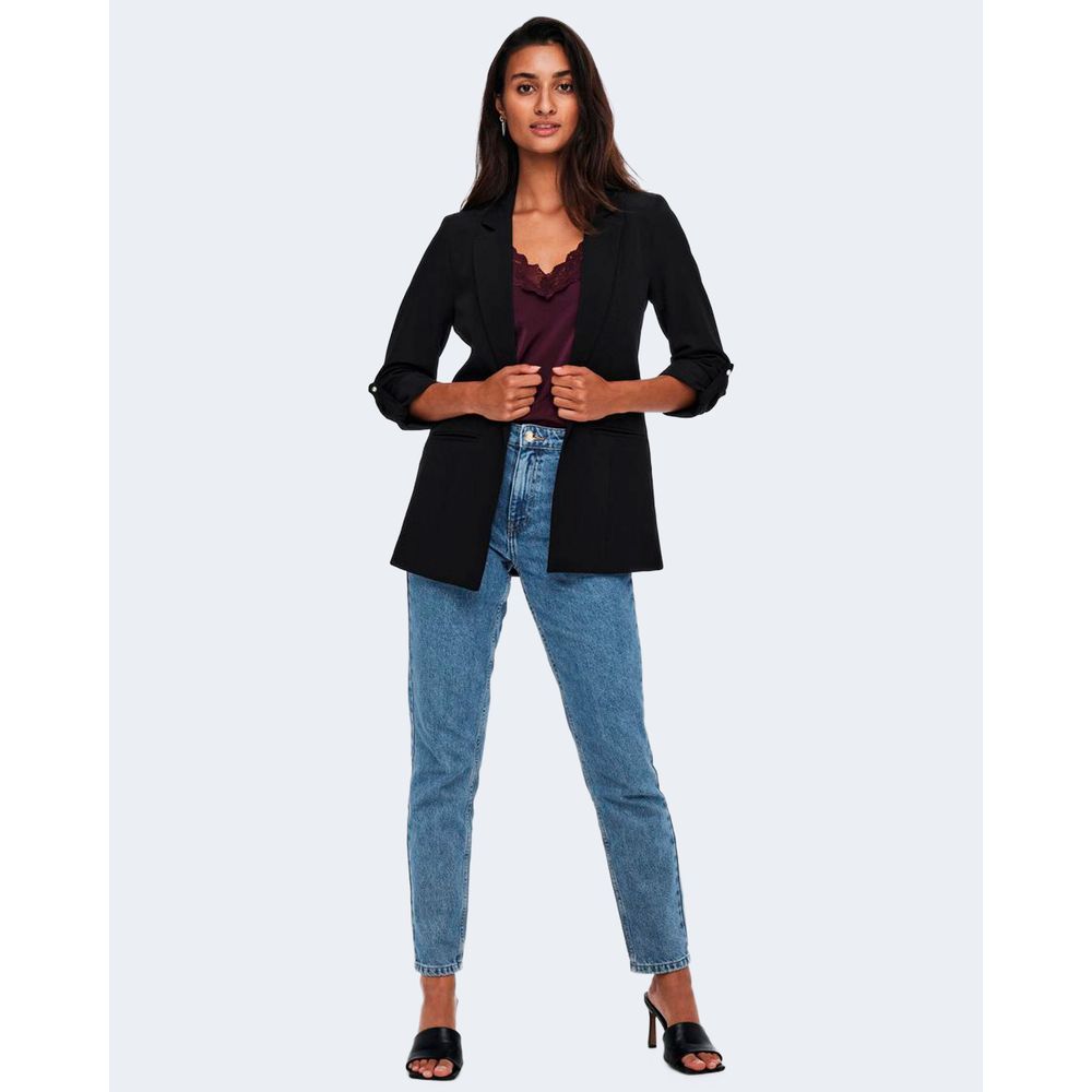 Black Polyester Blazer