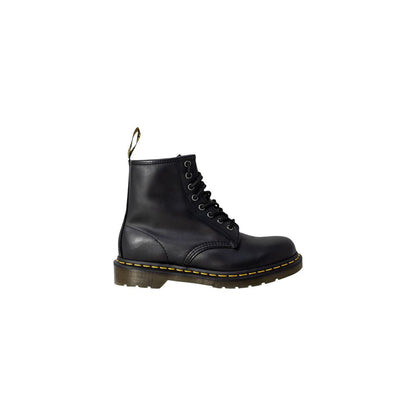 Black Leather Lace-Up Boots
