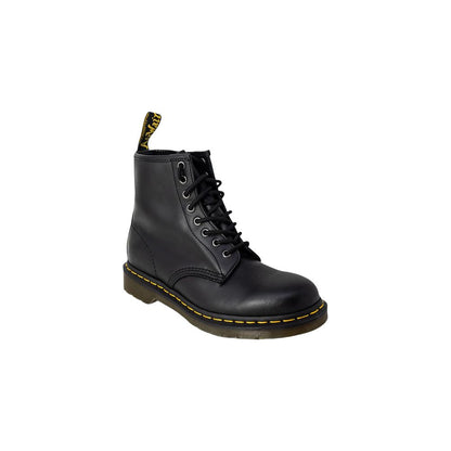 Black Leather Lace-Up Boots