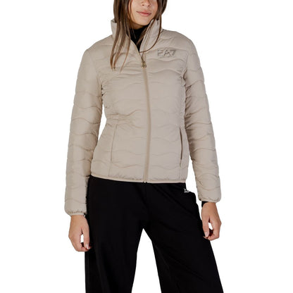 Beige Polyester Bomber