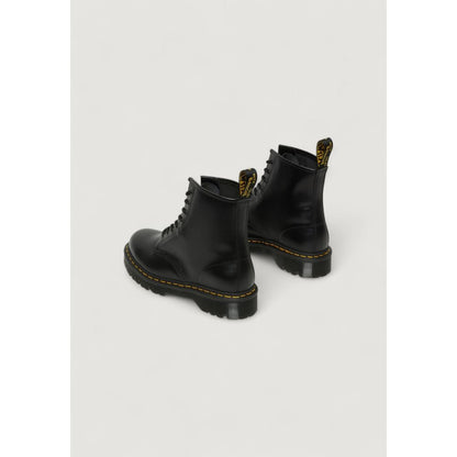 Black Leather Lace-Up Boots