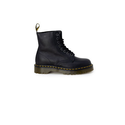 Black Leather Lace-Up Boots