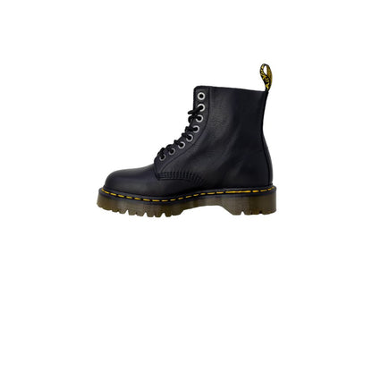 Black Leather Lace-Up Boots