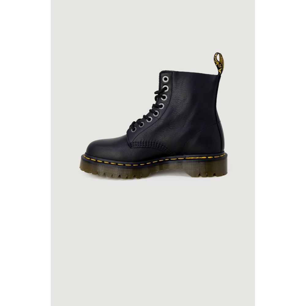 Black Leather Lace-Up Boots