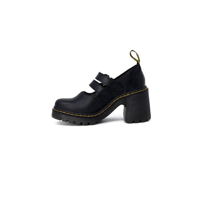 Black Leather High Heel Pumps