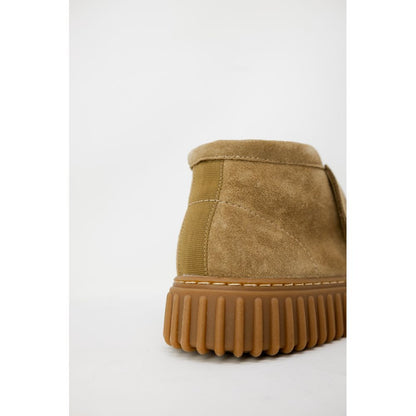 Beige Leather Ankle Boots