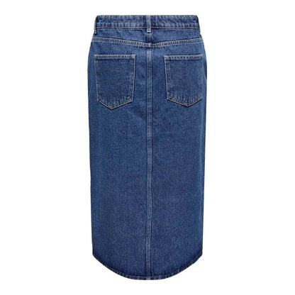Blue Cotton Long Skirt