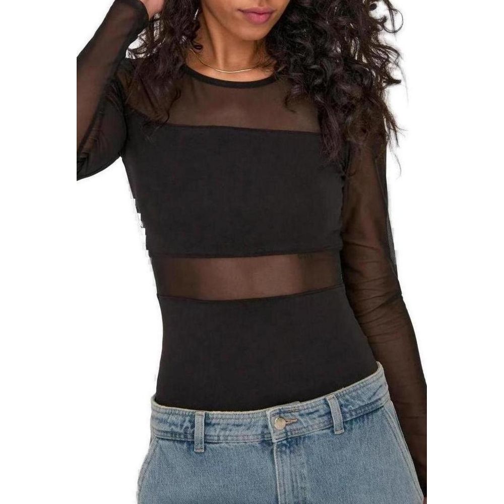 Black Cotton Bodysuit