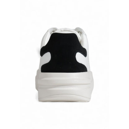 Black And White Polyethylene Low Top Sneakers